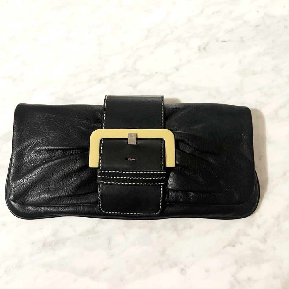 Ted Baker London Black Leather Clutch
